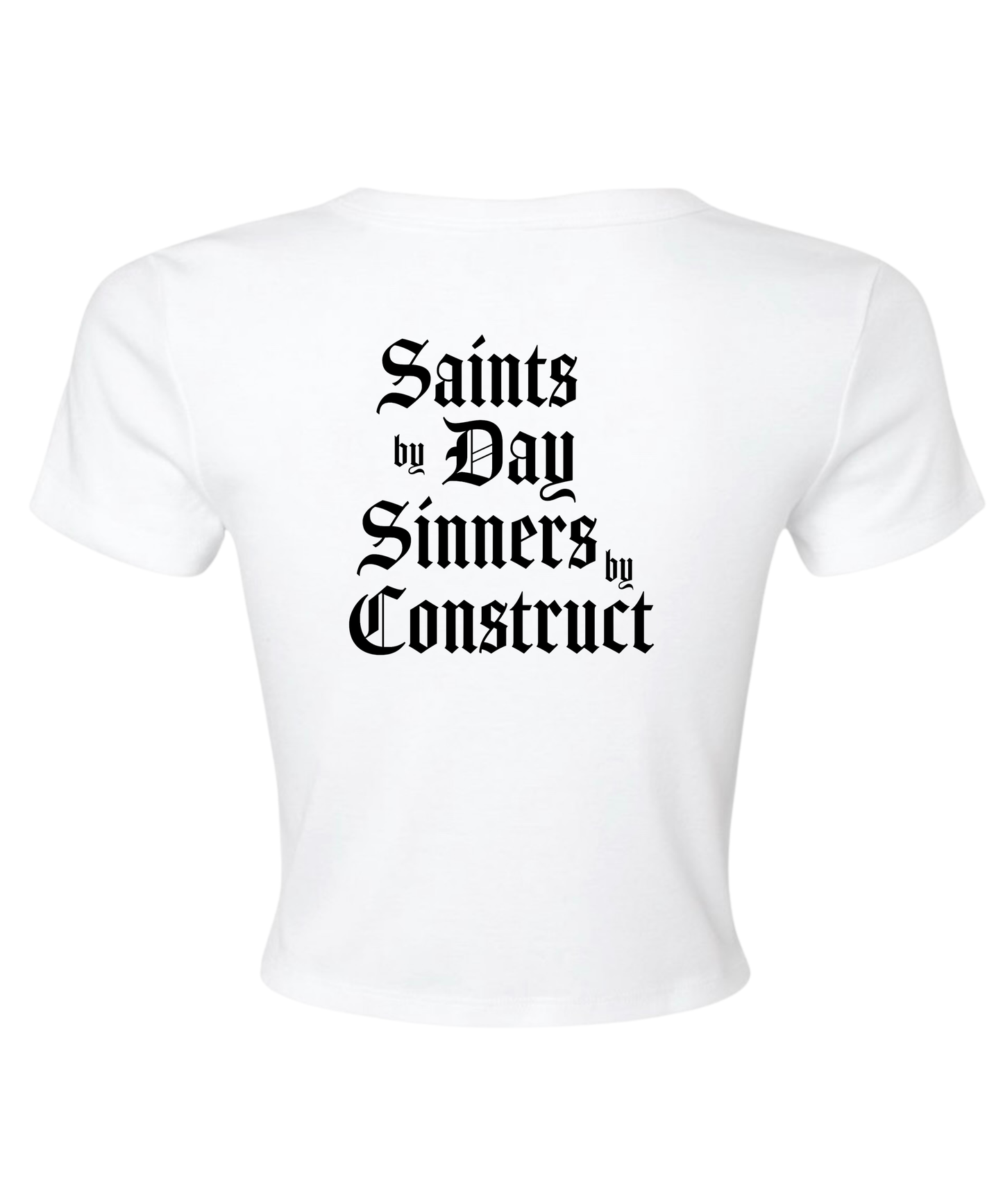 WOMENS SAINTS SINNERS CROP