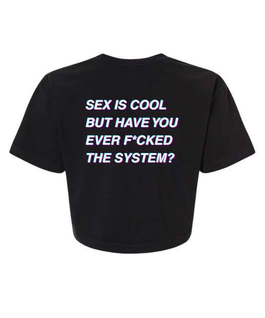 WOMENS HEAVYWEIGHT BOXY CROP "THE SYSTEM" TEE