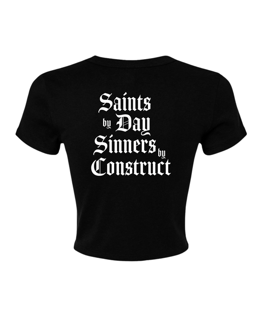 WOMENS SAINTS SINNERS CROP