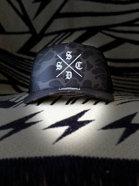 SDSC BLACK CAMO SNAPBACK